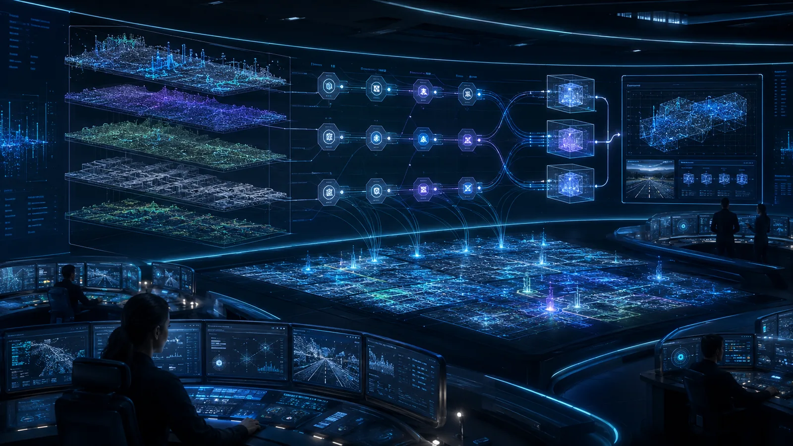 AI data operations center concept